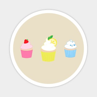 Three Cupcakes Magnet